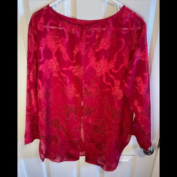 Vintage Victoria’s Secret red sleep top sz S - Picture 3 of 8
